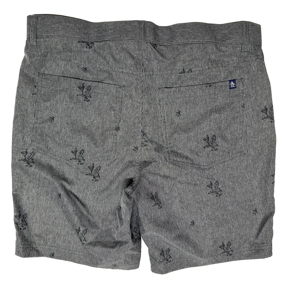 Men’s Cocktail Print Striped Penguin Shorts Size 32 Casual Summer Party Cruise - Picture 2 of 13